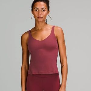 lululemon align tank waist length mulled wine